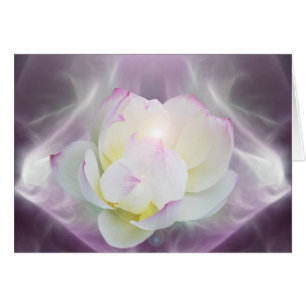 Cartão Flor de lótus branca