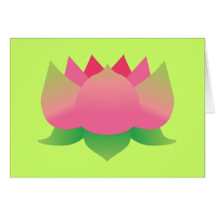 Cartão Flor de Lotus Rosa