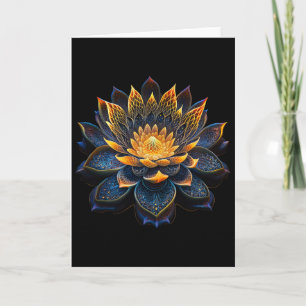 Cartão Flor de Lótus Yoga Zen Boêmio Namaste Meditação