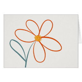 Cartão Flor de margarida simples