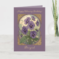 Flor de Nascimento de Fevereiro Violeta Viola Arte