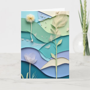 Cartão Flor de Papel em Camadas