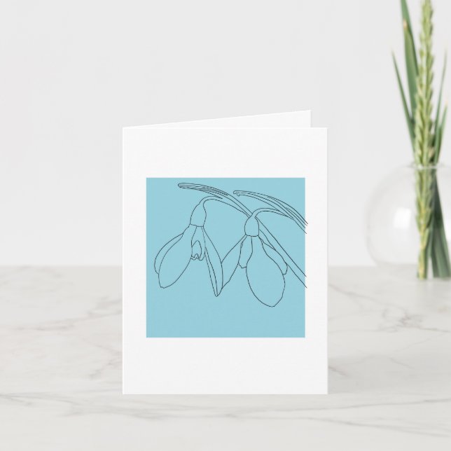 Cartão Flor de snowdrop personalizada  (Frente)