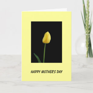 Cartão flor de tulipa de dia de as mães feliz