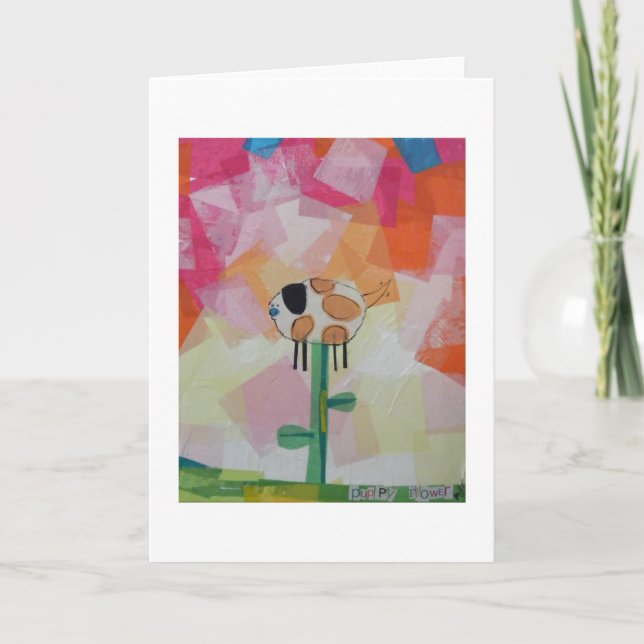 Cartão Flor de uppy (Frente)