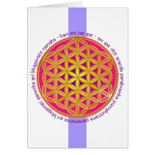 Cartão Flor de Vida / Moola Mantra   lila listra