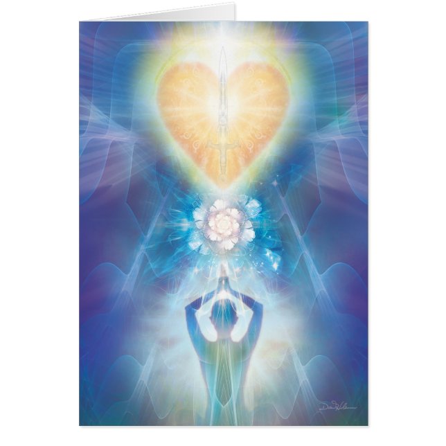 Cartão Flor do coração V071 (Frente)