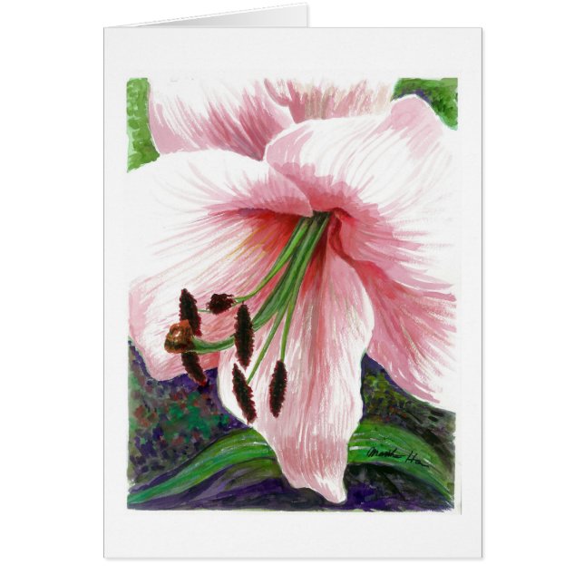 Cartão Flor do lírio (Frente)