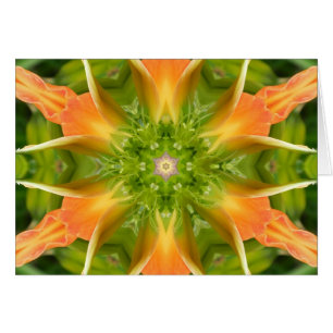 Cartão Flor do Mandala da Paz
