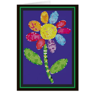 Cartão flor do mosaico