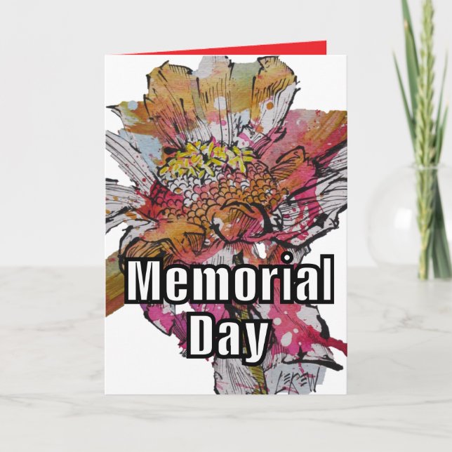 Cartão Flor Esmaecida, mas Memórias São Para Sempre Dia M (Frente)