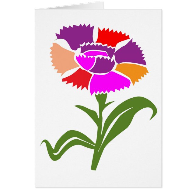 Cartão FLOR: Esquema de cores incomum (Frente)