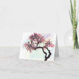 Cartão Flor japonesa Notecard da árvore de cereja