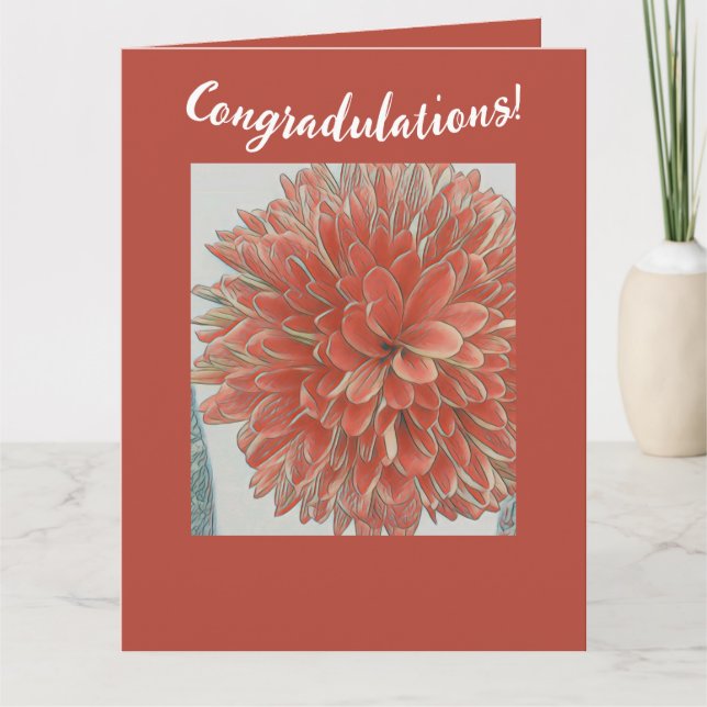 Cartão Flor Laranja (Frente)