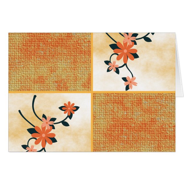 Cartão Flor Laranja (Frente Horizontal)