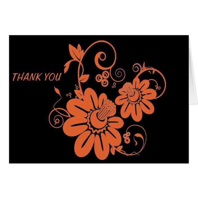 Cartão Flor Laranja (Frente Horizontal)