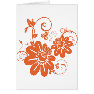 Cartão Flor Laranja