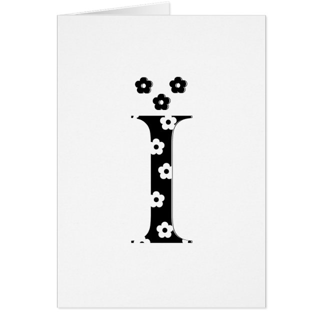 Cartão Flor - Letra I Padrão (Frente)