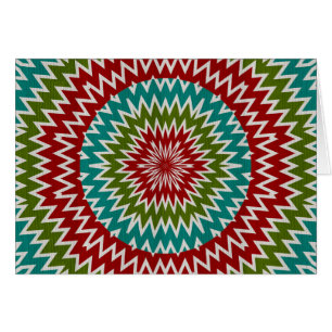 Cartão Flor mandálaica hipnótica