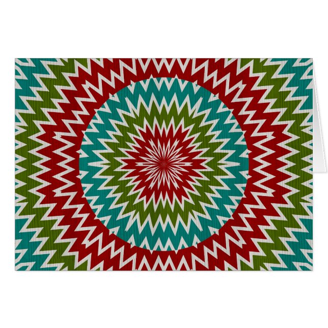 Cartão Flor mandálaica hipnótica (Frente Horizontal)