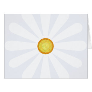 Cartão Flor marisca com centro amarelo