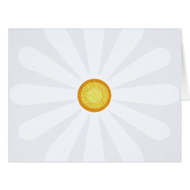 Cartão Flor marisca com centro amarelo (Frente horizontal)