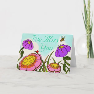 Cartão Flor Meadow Card "Nós Perdemos Você"