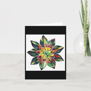 Cartão Flor Multicolor Ou, Talvez, Uma Estrela De Natal