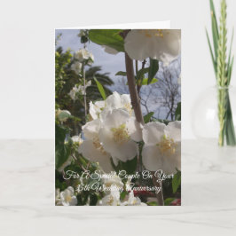 Cartão Flor Personalizada de 35º Aniversário de Casamento