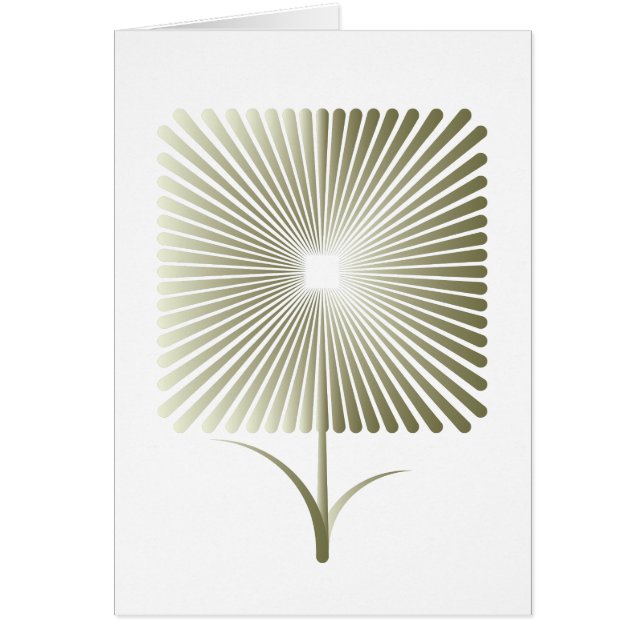 Cartão Flor quadrada ouro (Frente)