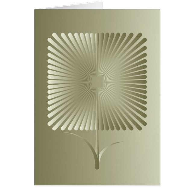 Cartão Flor quadrada ouro (Frente)