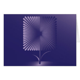 Cartão Flor quadrada violeta