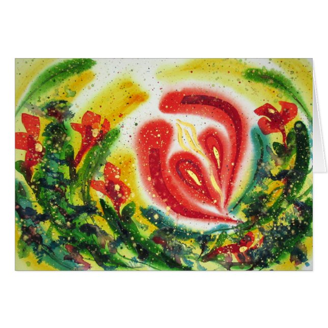 Cartão Flor, quarto 001 (Frente Horizontal)