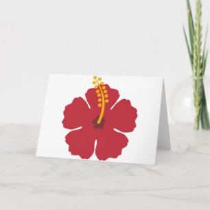 Cartão Flor Red Hibiscus