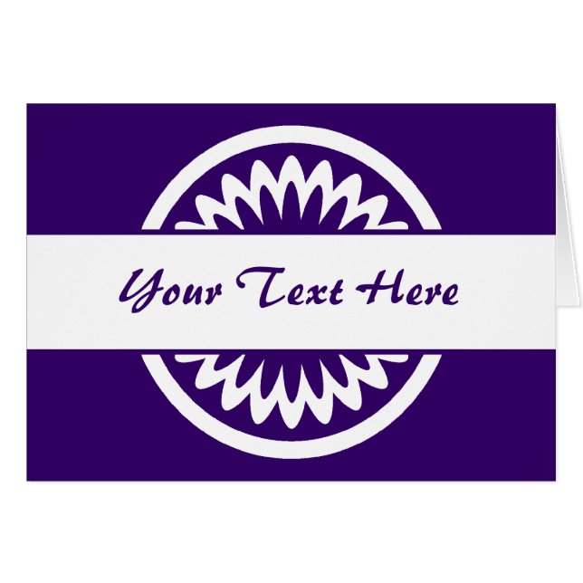 Cartão Flor redonda - Puro profundo (Frente Horizontal)