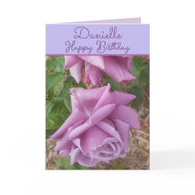 Flor Rosa Roxa Nome de Meninas Aniversário