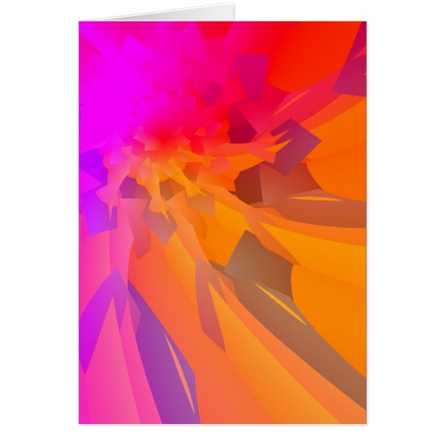 Cartão Flor roxa/alaranjada (Frente)