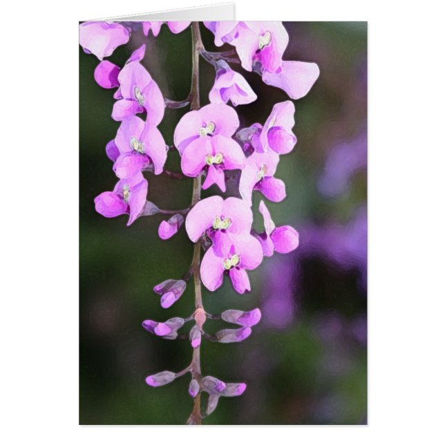 Cartão Flor roxa pequena (Frente)