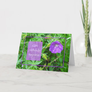 Cartão Flor Roxa simpatía de nós para vocês