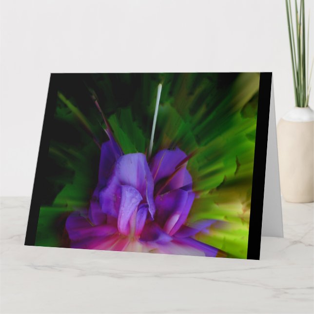 Cartão Flor Roxo para todas as ocasiões (Frente)