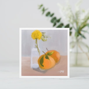 Cartão Flor silvestre e laranjas