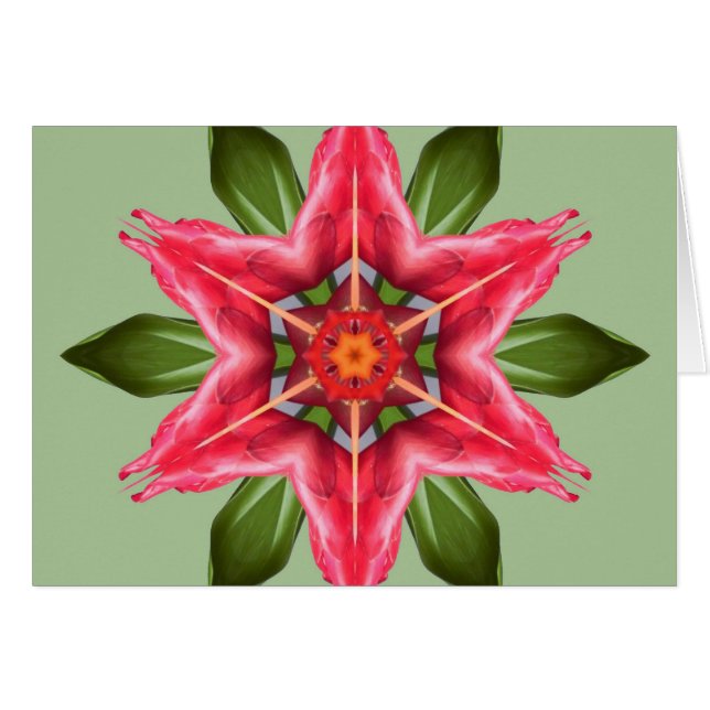 Cartão Flor tropical (Frente Horizontal)