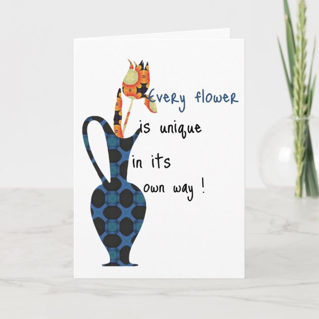 Cartão Flor Única  (Frente)