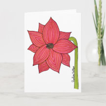 Flor Vermelha Estrela Em Branco