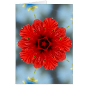 Cartão Flor Vermelho