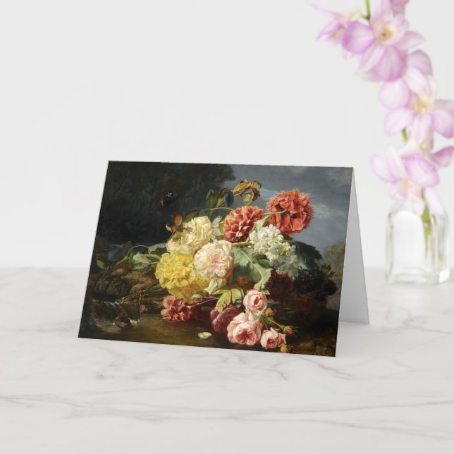 Cartão Flor, vida morta, Jean Robie (Orquídea)