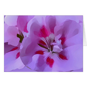 Cartão Flor violeta do hibiscus do abstrato do rosa