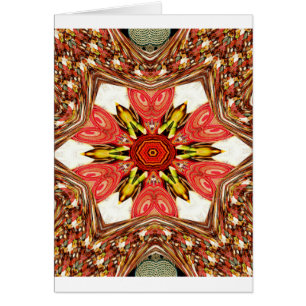 Cartão Flora de rabisco colorida coração estrela sem cost