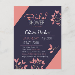 Cartão florais decorativos do chá de panela