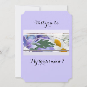 Cartão Floral Abstrato Você Será Minha Dama de Hon